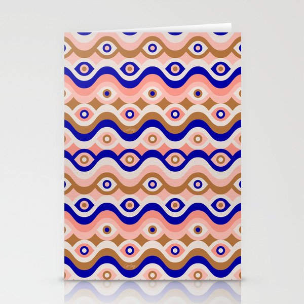 Psychedelic Eye Melt - Blue & Pink Stationery Card Gallery Image 2