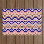 Psychedelic Eye Melt - Blue & Pink Outdoor Rug Gallery Image 1