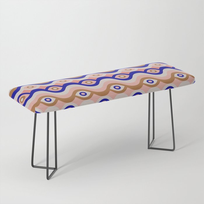 Psychedelic Eye Melt - Blue & Pink Bench Gallery Image 1