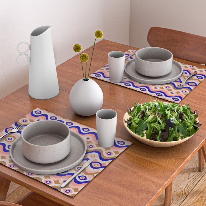 Psychedelic Eye Melt - Blue & Pink Placemat Gallery Image 2