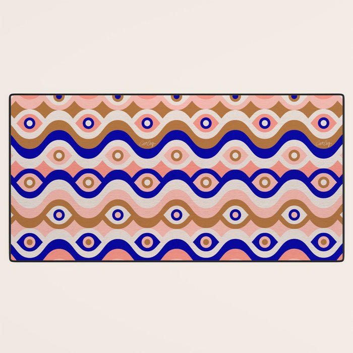 Psychedelic Eye Melt - Blue & Pink Desk Mat Gallery Image 3