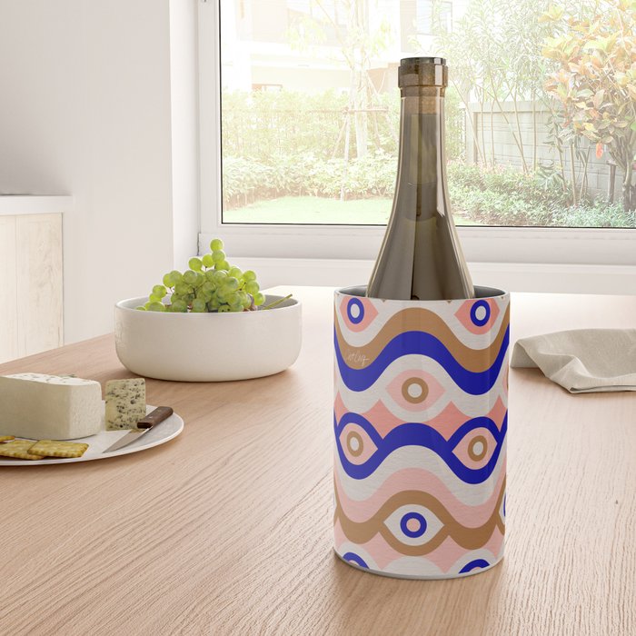 Psychedelic Eye Melt - Blue & Pink Wine Chiller Gallery Image 4