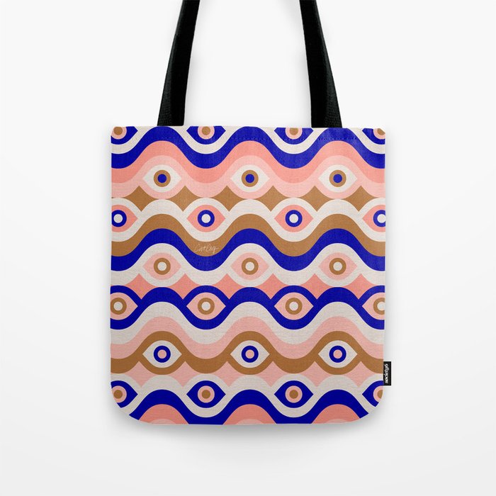 Psychedelic Eye Melt - Blue & Pink Tote Bag Gallery Image 1