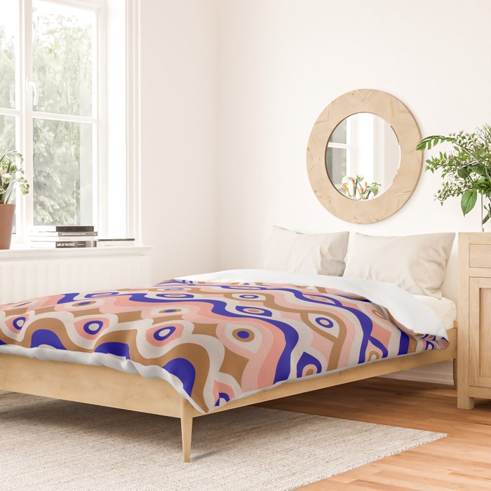 Psychedelic Eye Melt - Blue & Pink Duvet Cover Gallery Image 2