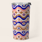 Psychedelic Eye Melt - Blue & Pink Travel Mug Gallery Image 2