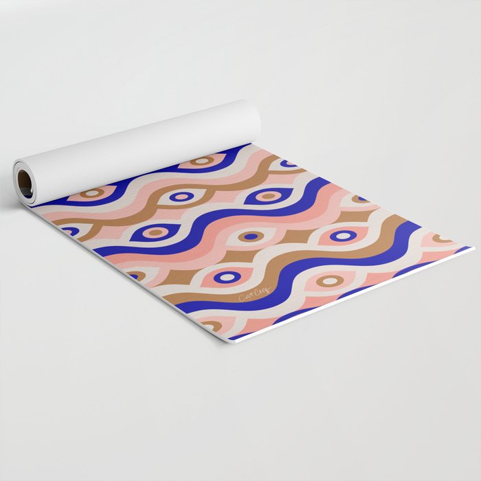 Psychedelic Eye Melt - Blue & Pink Yoga Mat Gallery Image 2
