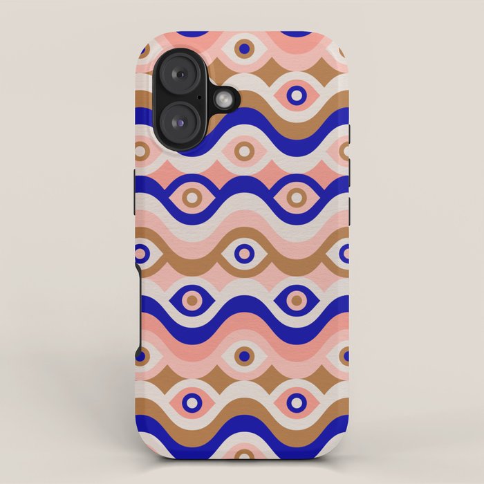 Psychedelic Eye Melt - Blue & Pink iPhone Case Gallery Image 1