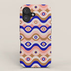 Psychedelic Eye Melt - Blue & Pink iPhone Case Gallery Image 1