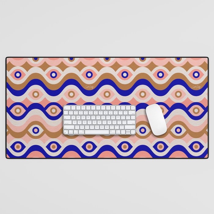 Psychedelic Eye Melt - Blue & Pink Desk Mat Gallery Image 1