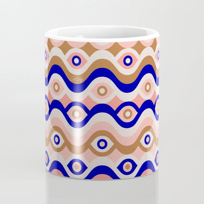 Psychedelic Eye Melt - Blue & Pink Coffee Mug Gallery Image 4