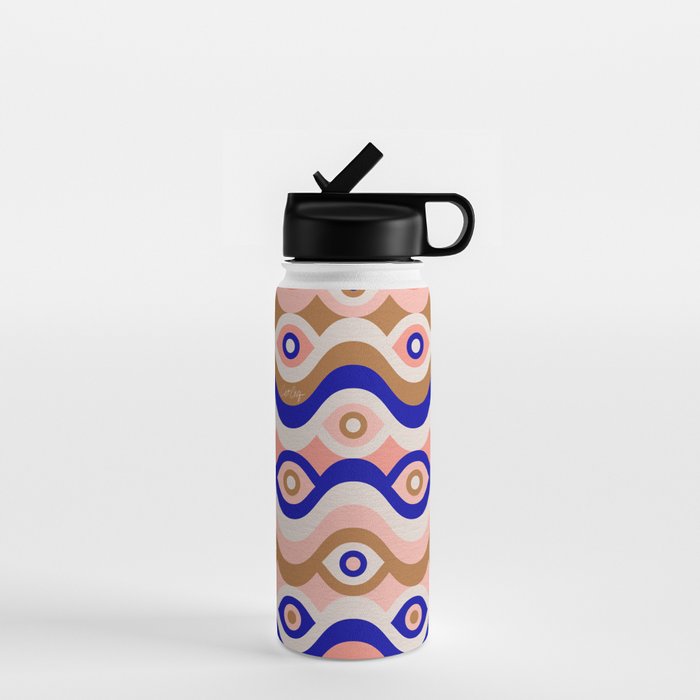 Psychedelic Eye Melt - Blue & Pink Water Bottle Gallery Image 1