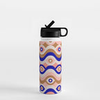 Psychedelic Eye Melt - Blue & Pink Water Bottle Gallery Image 1