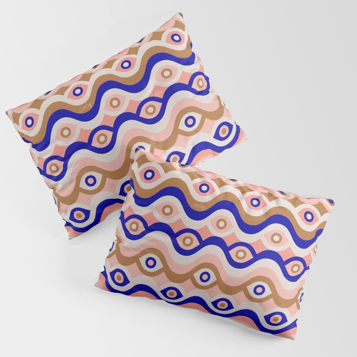 Psychedelic Eye Melt - Blue & Pink Pillow Sham Gallery Image 1