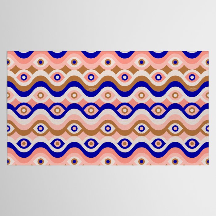 Psychedelic Eye Melt - Blue & Pink Tablecloth Gallery Image 2