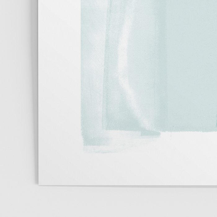 Pale Turquoise Abstract Coastal Colors Painting Poster Gallery Image 3