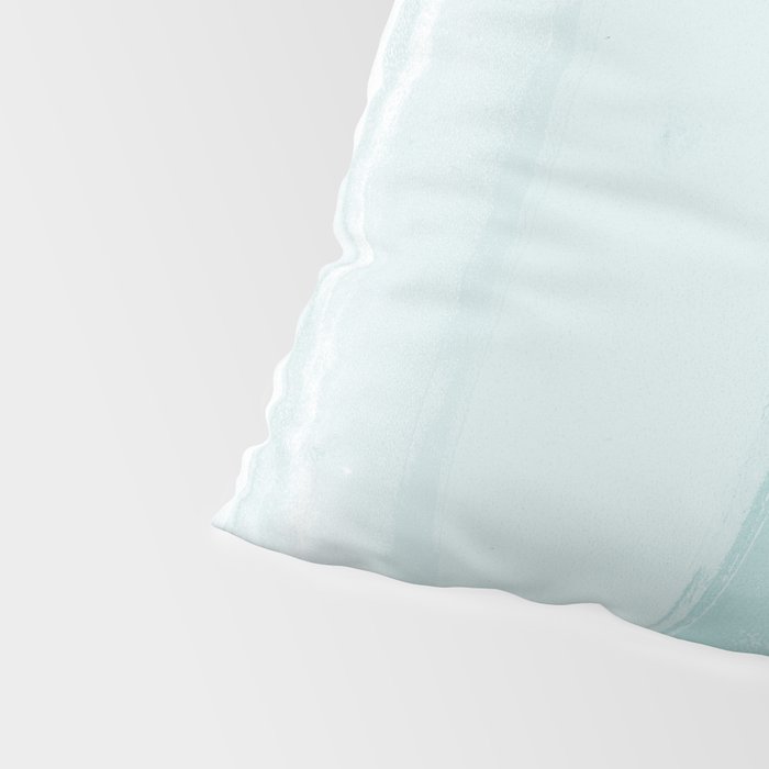 Pale Turquoise Abstract Coastal Colors Painting Pillow Sham Gallery Image 4