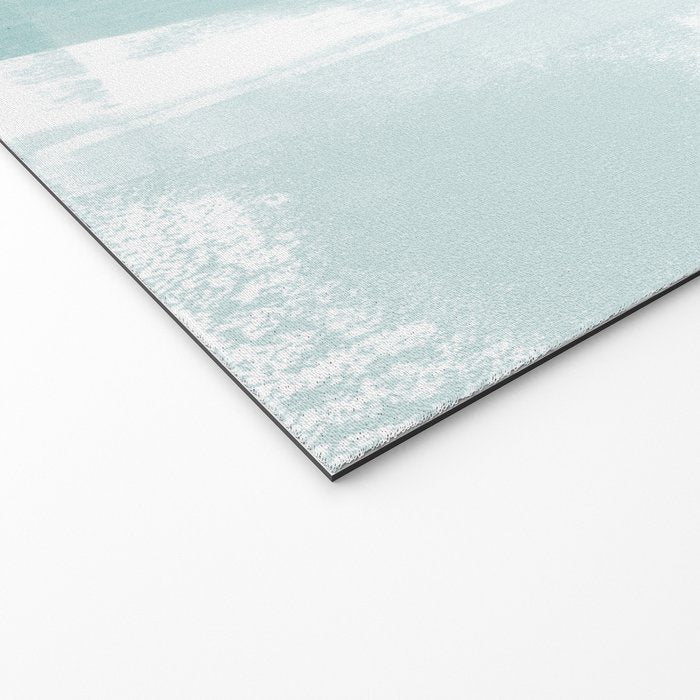 Pale Turquoise Abstract Coastal Colors Painting Welcome Mat Gallery Image 2