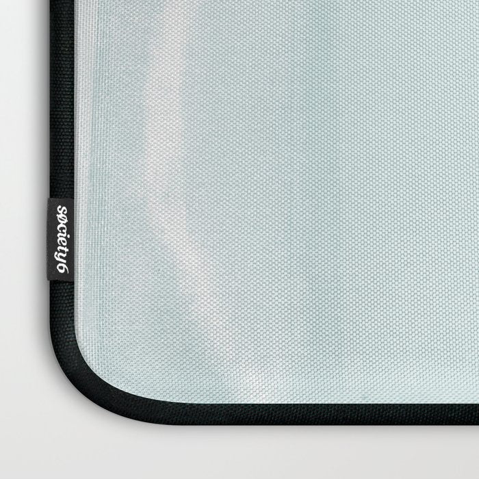 Pale Turquoise Abstract Coastal Colors Painting Laptop Sleeve Gallery Image 3