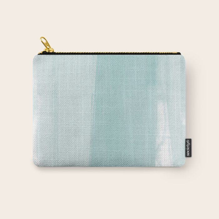 Pale Turquoise Abstract Coastal Colors Painting Carry All Pouch Gallery Image 1