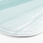 Pale Turquoise Abstract Coastal Colors Painting Bath Mat Gallery Image 3