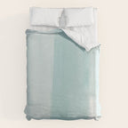 Pale Turquoise Abstract Coastal Colors Painting Duvet Cover Gallery Image 6