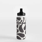 Linocut Plant #1 / Black & White Water Bottle Gallery Image 2