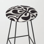 Linocut Plant #1 / Black & White Stool Gallery Image 2