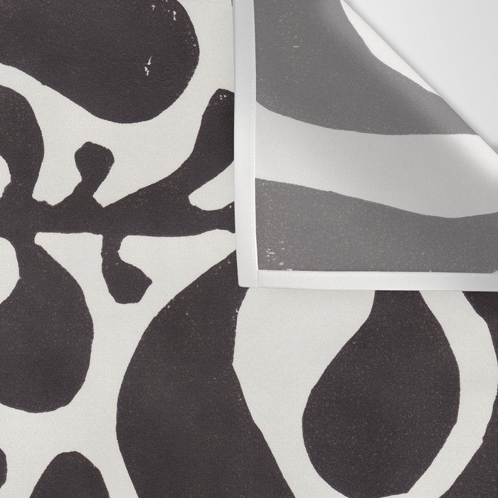 Linocut Plant #1 / Black & White Wall Tapestry Gallery Image 3