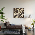 Linocut Plant #1 / Black & White Wood Wall Art Gallery Image 2