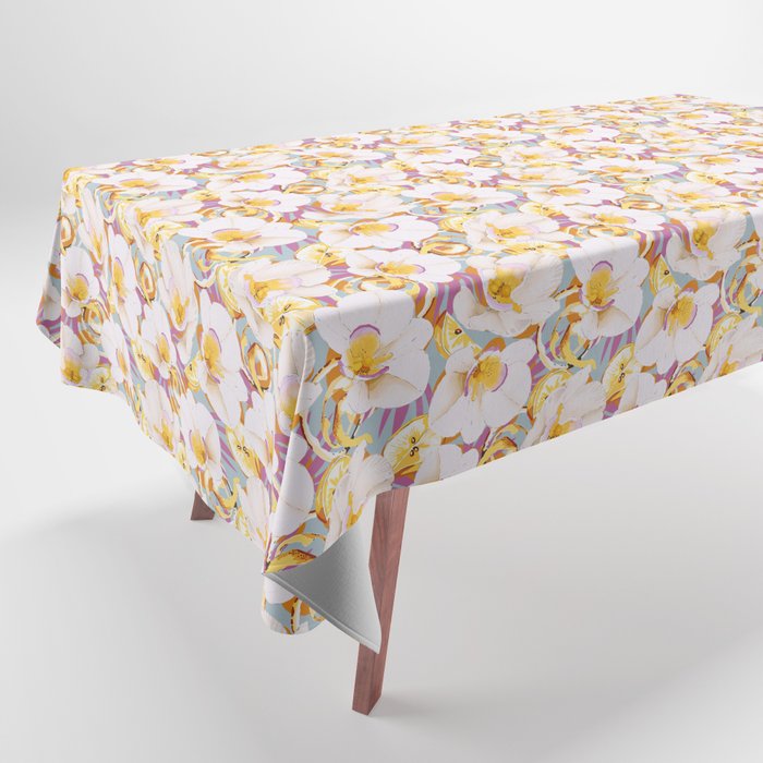 Lemons among the exotic flowers 4 Tablecloth Gallery Image 1