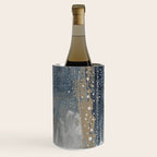 Blue and Beige Abstract Painting  Textured Modern Art Wine Chiller Gallery Image 2