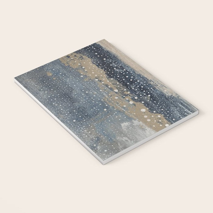 Blue and Beige Abstract Painting  Textured Modern Art Notebook Gallery Image 3
