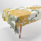 Wildflowers and Butterflies, Floral Prints, Yellow and Blue Tablecloth Gallery Image 1