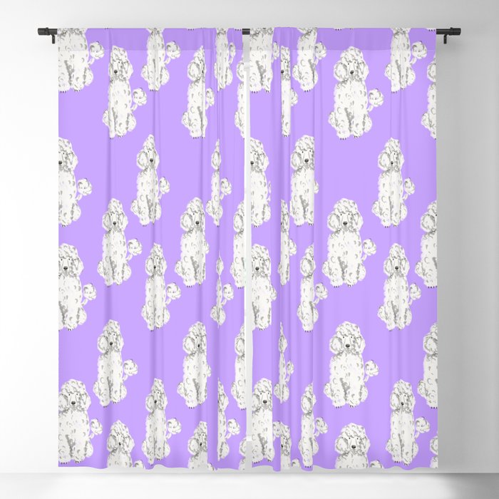 Fashionable white poodle Window Curtain Gallery Image 1