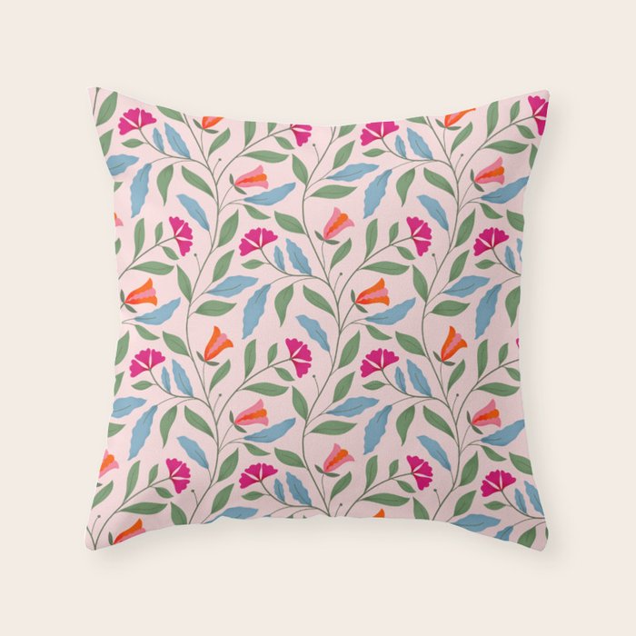 Floral Play - Vintage-Inspired Pattern Throw Pillow Gallery Image 6