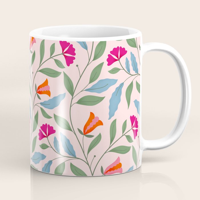 Floral Play - Vintage-Inspired Pattern Coffee Mug Gallery Image 1