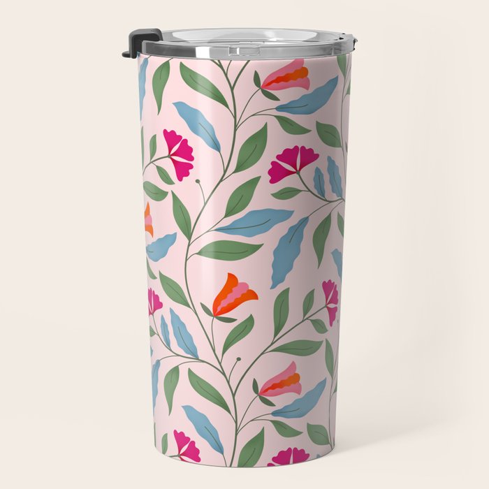 Floral Play - Vintage-Inspired Pattern Travel Mug Gallery Image 3