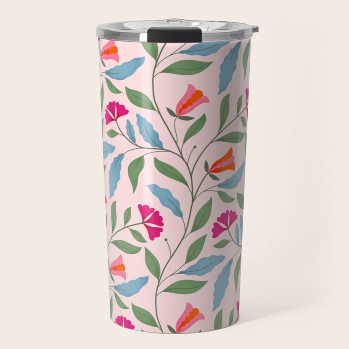 Floral Play - Vintage-Inspired Pattern Travel Mug Gallery Image 1