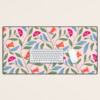 Floral Play - Vintage-Inspired Pattern Desk Mat Gallery Image 1