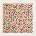 Floral Play - Vintage-Inspired Pattern Wood Wall Art Gallery Image 1