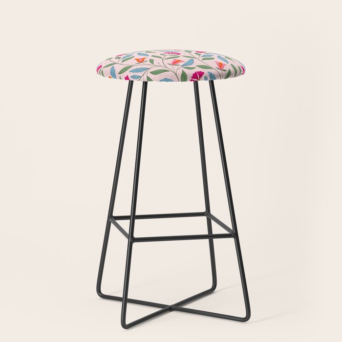 Floral Play - Vintage-Inspired Pattern Stool Gallery Image 1