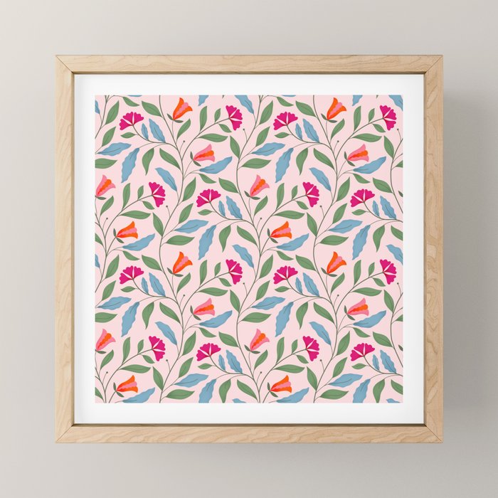 Floral Play - Vintage-Inspired Pattern Mini Art Print Gallery Image 1