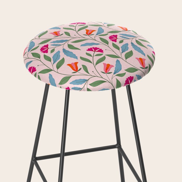 Floral Play - Vintage-Inspired Pattern Stool Gallery Image 2