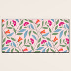 Floral Play - Vintage-Inspired Pattern Desk Mat Gallery Image 3