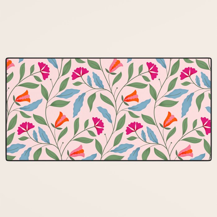 Floral Play - Vintage-Inspired Pattern Desk Mat Gallery Image 3