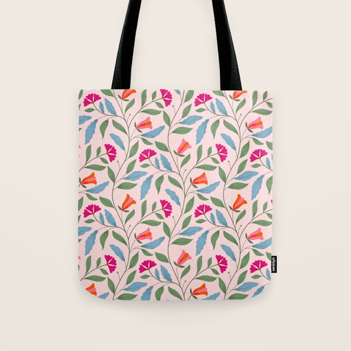 Floral Play - Vintage-Inspired Pattern Tote Bag Gallery Image 1