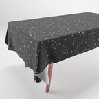 Colorful Night Sky on Black Tablecloth Gallery Image 1