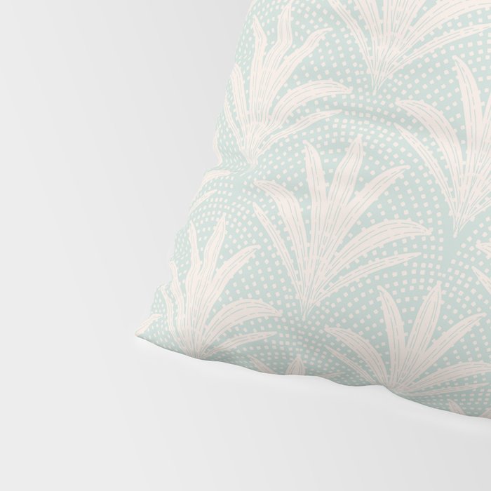 Boho Rustic Palm Radiance Soft Blue Pillow Sham Gallery Image 4