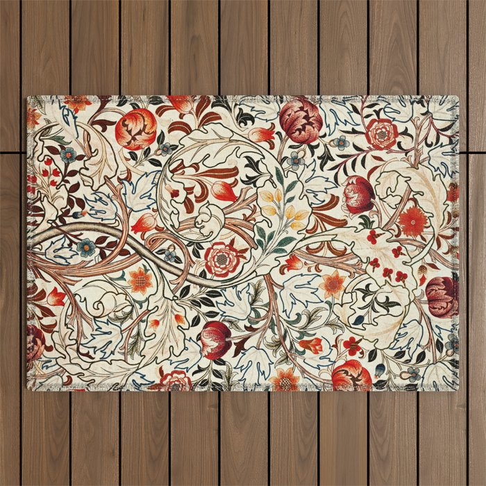 William Morris Floral Acanthus Outdoor Rug Gallery Image 1