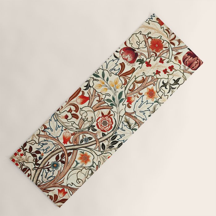 William Morris Floral Acanthus Yoga Mat Gallery Image 1